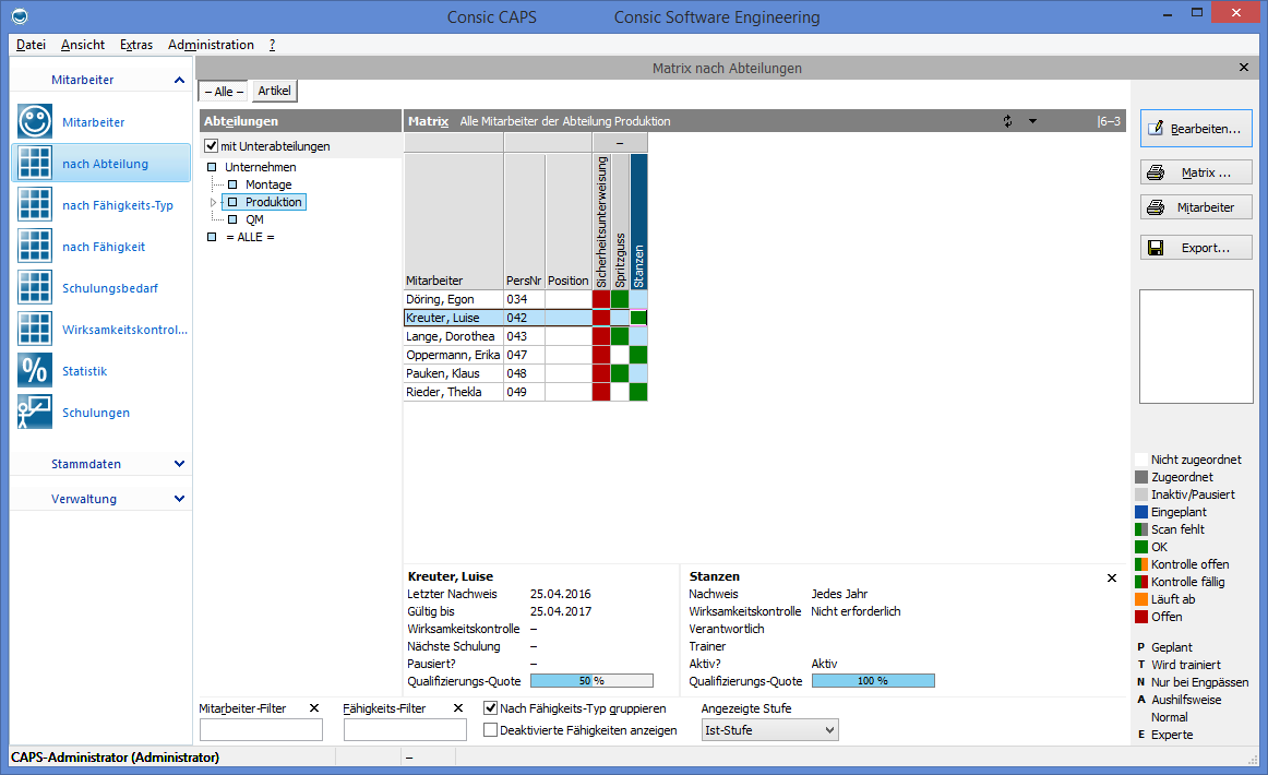 Abteilungsbaum Screenshot