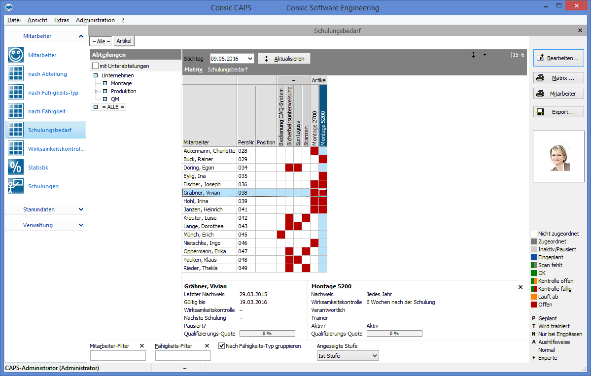 Schulungsbedarf Screenshot